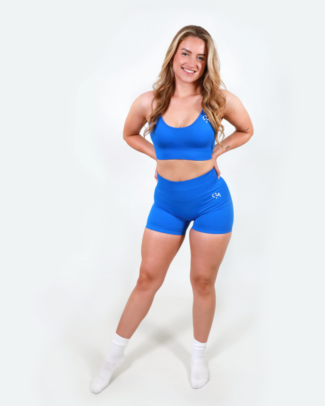 Pure - Soft Scrunch Shorts Clear Blue