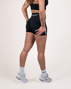 Smooth - Seamless Scrunch Shorts Black