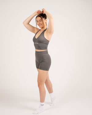 Serenity - Backless Halter Top Misty Grey