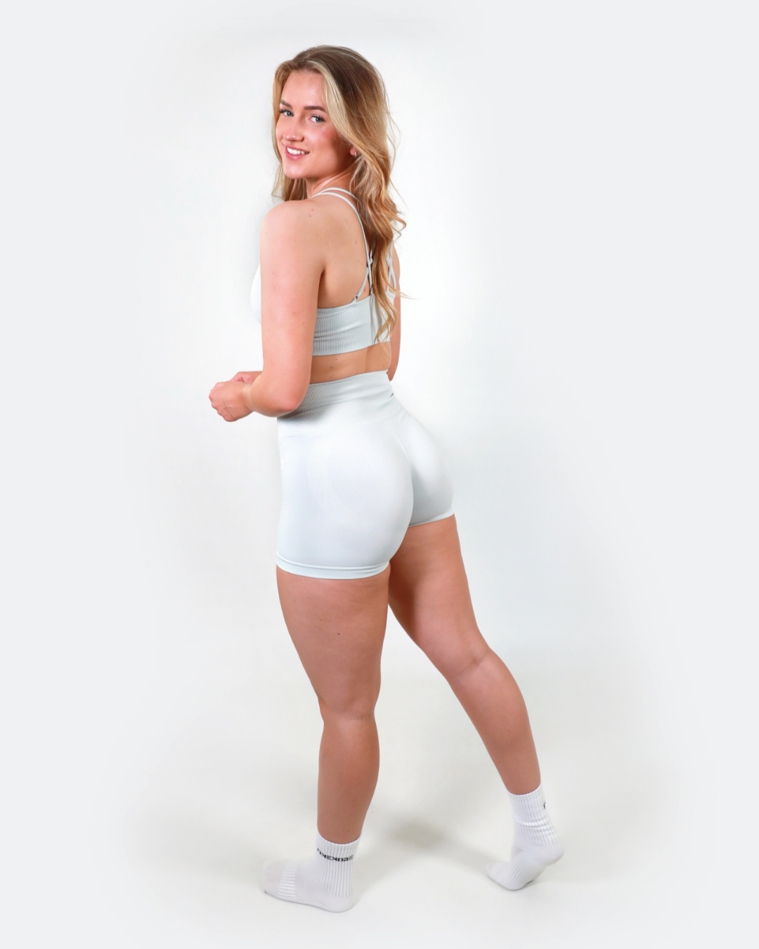 Pure - Soft Scrunch Shorts Light Grey
